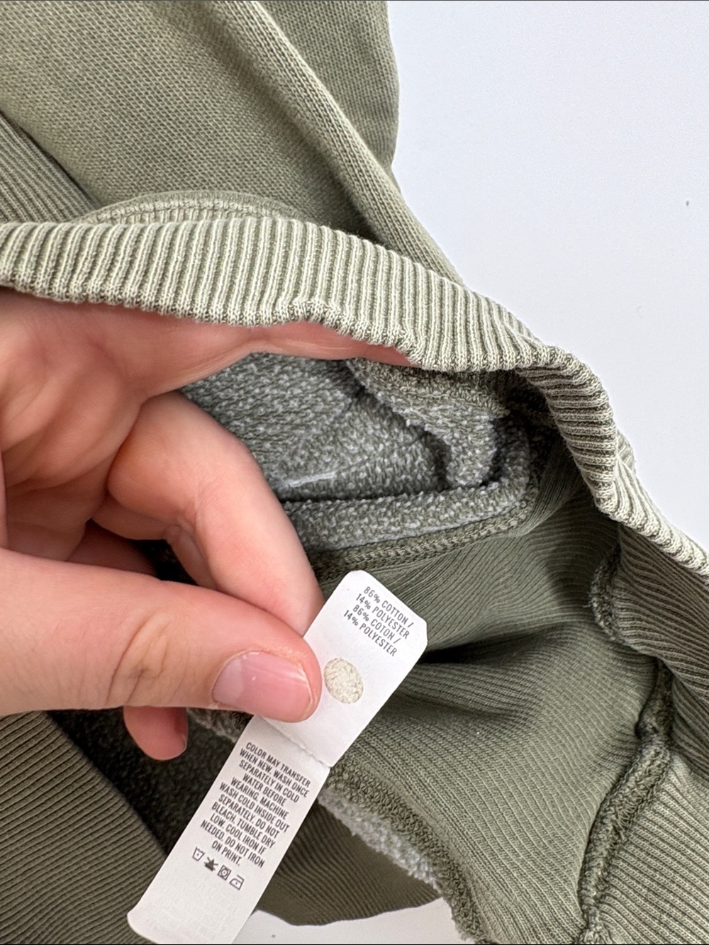 Aerie Sweatshirt Womens Small Hooded Hoodie Olive Distressed Casual Lounge - Picture 7 of 8
